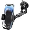 Generic Supporto universale 3 in 1 per auto, con potente ventosa per cruscotto, parabrezza e bocchetta di ventilazione, compatibile con iPhone e smartphone Android