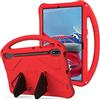 YKWXSC Custodia Bambini per Samsung Galaxy Tab S10+/S9 FE+/S7 FE/Galaxy S9 Plus S8+ S7 Plus 12,4 Pollici, Leggera in EVA Protezione Cover per Antiurto con Supporto e Tracolla, Rosso