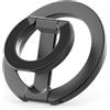 Generic Supporto magnetico pieghevole ad anello per telefono su entrambi i lati, supporto da tavolo per iPhone 17/16/15/14/13/12 Pro Max (nero)