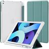 4UBonLife Custodia per iPad 9,7 Pollici 6a / 5a Generazione 2018/2017 con Portapenne, per iPad Air 1 2013/Air 2 2014 Sottile Leggero in Morbido TPU Traslucida Posteriore Opaca Cover, Verde Notte