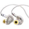 Linsoul TANGZU Wan'er S.G II in Ear Monitor, Cuffie HiFi Cablate, Auricolari Gaming IEM con Driver Dinamico da 10mm e Diaframma PET con Cavo OFC Staccabile 2Pin per Audiofili(Bianco,4.4mm)