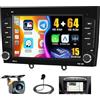 Hikity Autoradio Android 15 7 per Peugeot 408 2010-2024 Wireless CarPlay | 8Core 4G+64G DSP, Android Auto, GPS, 59UI, SWC, FM/RDS, WiFi, USB-C, Telecamera, MIC