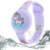 Dingfeiyu Braccialetto per Apple AirTag Impermeabile, Anti-smarrimento e Anti-graffio Custodia Cover AirTag per Bambini, Adolescenti, Anziani (cavallo viola)