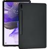 Verco Custodia per Samsung Galaxy Tab S7 FE, in silicone, sottile, per Samsung Tab S7 FE 5G, colore: Nero