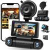 NHOPEEW 2K Dash Cam a 4 canali per auto,Videocamera WiFi per auto | telecamere 1080P,visione notturna, registrazione in loop, rilevamento del movimento con sensore G e controllo tramite app