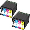 Nalifystic 8x T789 Compatibili per EPS T7891 T7892 T7893 T7894 Cartucce d'inchiostro C13T789140 C13T789240 C13T789340 C13T789440 per EPS Workforce Pro WF-5110DW WF-5190DW WF-5620DWF WF-5690DWF