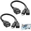 Rqkagf 2 PC Cavo Micro USB OTG Power Alimentazione Adattatore OTG per Fire Stick Micro USB Multifunzione, Cavo Femmina a Collegamento Mouse Tastiera Compatibile Smartphone Tablet Dispositivi Streaming