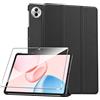 Rojeuinn Cover per Honor Pad 10/20 / 20 Pro 12.1 custodie +1 Pezzi Vetro Temperato,Gomma Protezione Protettivo,Ultra Sottile Antiurto Anti-Graffio TPU Flessibile Case -Nero