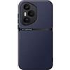 Kepuch Cover per Honor 400 Pro (Intl) - Custodia Case Piastra Metallica Incorporata Litchi Grano - Blu