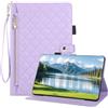 Vaitasy Custodia per Samsung Galaxy Tab S10 FE/ S9 FE/ S9 Cinturino da polso Cerniera Portadocumenti Cover Business Pelle PU Custodia per Galaxy Tab S9 Viola