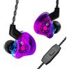 Yinyoo CCZ Melody - Auricolari in-ear con monitor USB-C, ibridi 1BA 1DD, Hi-Fi, bassi profondi, leggeri, con cavo OFC 4N, per musicista/batterista/bassista (viola blu, con microfono)