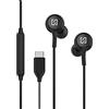 N NEWTOP Cuffie Auricolari CF28 Universali Type-C Bassi HiFi Musica Audio Stereo Microfono Tasto Risposta Controllo Volume Brani Compatibili con Samsung Xiaomi Huawei OPPO Cellulari (Nero)