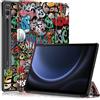 QJONSIU Cover Compatible con Samsung Galaxy Tab S12 Plus, Funzione Stand, Smart Cover con Auto Sleep Wake, Protettiva in PU e PC Antigraffio-4