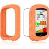 yystao Custodia per computer da bicicletta Garmin Edge 540, yystao, in silicone, compatibile con Garmin Edge 840, con pellicola protettiva morbida in TPU, antiurto, antipolvere, impermeabile, arancione