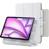 ESR Cover per iPad Air 13 M4/M3/M2, iPad Pro 12.9 (6a/5a/4a Gen), Bianco | Custodia Magnetica con Supporto Trifold, Aggancio Magnetico, Supporto per Pencil Pro/USB-C, Auto Attivazione/Standby