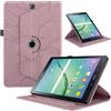 TEDTIKJT Cover per Samsung Galaxy Tab S2 9.7 2015 SM-T810/T815 Custodia Pelle PU 360 Ruotabile Flip Tablet Protettiva Cover con Supporto Protezione Custodia,Oro Rosa Albero