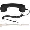 Culnflun Cornetta per cellulare USB C anti-radiazioni Cornetta telefonica vintage con presa da 3,5 mm per smartphone Stile retrò Plug and Play Materiale ABS (Negro 7330F3852)