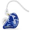 BASN MMCX - Auricolari in-ear per musicisti, auricolari professionali a triplo pilota con custodia IEM e auricolari in memory foam (blu ghiacciaio)