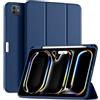 Maledan Cover per iPad PRO 11 Pollici M5/M4 (2025/2024) con Portapenne, Protettiva Custodia iPad PRO 6a 5a Generazione Case Supporta Apple Pencil, Risveglio/Sonno Automatico, Blu Navy