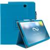 INSOLKIDON Compatibile con TCL TAB 10L Gen 2 10.1 INCH 2023 Tablet Tablet Custodia protettiva in pelle Cover con Funzione di Supporto, Auto Svegliati/Sonno,Cover Protezione in PU Pelle (Blu)