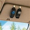 Generic 2 clip apriporta per garage, supporto universale per aletta parasole auto, clip regolabile per telecomandi da 4,5-6,7 cm, compatibile con parasole per auto (nero)