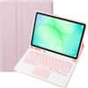leleyo Custodia per tastiera per Samsung Galaxy Tab A11+ 11 pollici Smart Cover con tastiera touchpad magnetica rimovibile wireless Bluetooth QWERTY, rosa