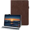 laddutoi Cover per Huawei MediaPad M5 Lite 10 (10.1) 2018, Marrone | Custodia per Huawei M5 Lite in PU Pelle, Supporto Stand, Slot per Schede, Protettiva Flip Folio Tablet Cover Case