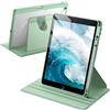 JETech Custodia Girevole per iPad 9ª/8ª/7ª Gen 10,2, Verde Matcha | Cover per 10,2 2021/2020/2019 Modello, Supporto Rotante 360°, Retro Trasparente, Porta Pencil, Protezione Completa