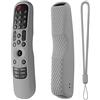 Hi Color Cover per telecomando in silicone compatibile con il telecomando LG Magic AN-MR21GA MR22GA MR23GN, custodia in silicone per telecomando LG Smart TV con cordino (grigio)