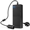 Plozoe Adattatore di alimentazione per auto, 120 W, 12 V, 10 A, da 230 V a 12 V per accendisigari