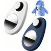 zonsiton Supporto for Airtag per bambini, custodia per tracciatore GPS nascosta, anti-emoval, custodia in silicone for Airtag con pin, adatta per bambini, anziani, animali domestici, zaino (blu + bianco)