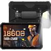 Ulefone Armor Pad 2 Tablet Rugerizzato, 16 GB + 256 GB+TF 2 TB, 18600 mAh/33 W, 11 Pollici Tablet, Android 13 IP68 Antiurto, Fotocamera 48 MP + 16 MP, Impermeabile Dual SIM 4G, NFC GPS OTG