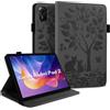 LSPCASA Custodia per Xiaomi Redmi Pad 2 (11 pollici), in pelle sintetica di alta qualità, compatibile con Redmi Pad 2, con scomparti per carte di credito, portapenne e funzione di supporto