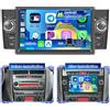 Hikity Autoradio Android 15 7 per Fiat Punto 2005-2009 Wireless CarPlay | 4G+64G. Compatibile con Linea 2007-2011. Android Auto, FM RDS, BT, GPS, WiFi, SWC, Mirror Link, Retrocamera, MIC