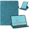 laddutoi Cover per Samsung Galaxy Tab A11 2025/A9 2023 8,7, Blu | Pelle PU Custodia per SM-X133/X135/X110, Rotazione a 360 Gradi Supporto, Slot per Schede, Antiscivolo, Protettiva Flip Case