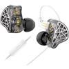 Yinyoo CCZ NC02 Auricolari cablati, cuffie IEM leggere ad alte prestazioni con microfono, driver dinamico magnetico da 10 mm, auricolari da gioco con cavo staccabile, isolamento acustico, monitor in-ear per