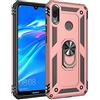 Jielangxin Cover per Huawei Y6s 2019 ,360 Grado Rotazione Protective Custodia Cover per Huawei Y6 2019 MRD-LX1 / Y6 Prime 2019 MRD-L21 MRD-L21A / Y6s JAT-LX1 JAT-LX3 JAT-L29 JAT-L41 Custodia Case Cover Pink