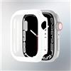 Generic [Pellicola protettiva non inclusa] Custodia protettiva antiurto ultra sottile per Apple Watch Series 10 (46 mm e 42 mm), compatibile con accessori nelle taglie 40, 41, 44 e 45 mm. (45 mm, bianco)