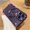 Generic Compatibile per Magnetic Case 13 Pro con protezione dello schermo e protezione dell'obiettivo della fotocamera, custodia di ricarica wireless 13 Pro, sottile, antiurto, robusta, viola