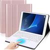 QYiiD QYiD Custodia con Tastiera per Galaxy Tab S4 10.5 2018 SM-T830/T835, Sottile Pelle PU Custodia con Magnetically Wireless Tastiera per Galaxy Tab S4 10.5 Pollici 2018 (SM-T830/T835/T837), Rosegold