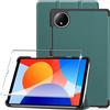 CAUHENYEE Custodia per Xiaomi Redmi Pad SE 8.7 (2024) Cover, Set Protettivo Tablet con 1 Proteggi Schermo, Funzione Supporto Verticale, Cover Protettiva per Xiaomi Redmi Pad SE 8.7 - Verde
