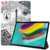 FanTing Samsung Galaxy Tab S5e Cover, Ultrasottile Custodia in Pelle PU, con Stand per Samsung Galaxy Tab S5e -Retro Torre di Ferro
