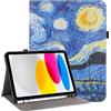 Vakarey per iPad A16 Cover 11 Pollici 2025,Cover per iPad 10 Generazione/11 Generazione Custodia con Portapenne,Cielo stellato