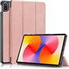 QINOUK Custodia per Huawei MatePad SE 11 2024, [Funzione Stand] Smart Cover con Auto Sleep Wake, Custodia Protettiva in PU e PC Antigraffio, per Huawei MatePad SE 11-Oro rosa