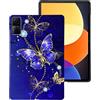 Generico DayQiQiPu Cover per Xiaomi Redmi Pad 10,61 Pollici 2022 Model No,22081283G Custodia Anti-Caduta Ultrasottile in TPU Morbido Che assorbe Gli Urti(Farfalla Blu)