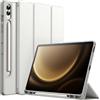 JETech Custodia per Samsung Galaxy Tab S9 FE Plus, Silver | Cover TPU morbido, Porta S Pen, Supporto Tri-fold, Auto Svegliati/Sonno