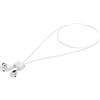 kwmobile Laccetto Portauricolari Compatibile con Apple Airpods 1/2 / 3/4 / Pro 1 / Airpods Pro 2 - Cordino Porta Cuffie in-ear - Laccio Cuffiette Magnetico bianco