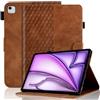 Vkooer Custodia per iPad Air 13 Pollici M3/M2 (2025/2024) Custodia protettiva in pelle premium Folio Smart Case con funzione Auto Sleep/Wake, portapenne, scomparto per carte per iPad Air 13 Pollici, Marrone