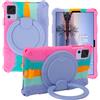 AKNICI Custodia Silicone per DOOGEE T20 Mini Pro/T20 Mini, ALLDOCUBE iPlay 60 Mini Pro/iPlay 50 Mini/iPlay 50 Mini Pro/iPlay50 Mini Pro NFE, TCL TAB 8, Onn 8 2024, 360° Supporto Rotante, Pink Viola