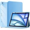ProCase Cover iPad Air 13 Pollici M3/M2 2025/2024 con Portapenna, Custodia iPad Air 6 Generazione 13 [Modello: A3268 A3269 A2898 A2899 A2900] Auto Svegliati/Sonno -Blu